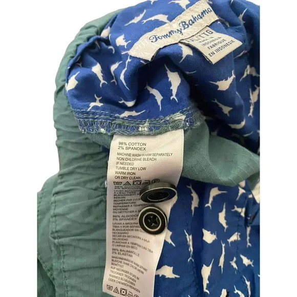 Tommy Bahama Men's Green Cotton Drawstring Cargo Shorts Size XXL - Picture 4 of 7